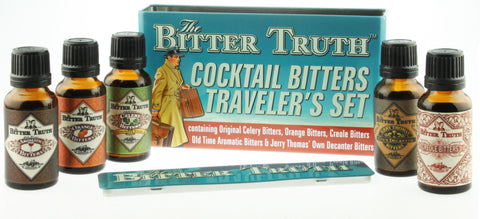 The Bitter Truth Cocktail Bitters Traveler's Set Gift Tin (20ml x 5)