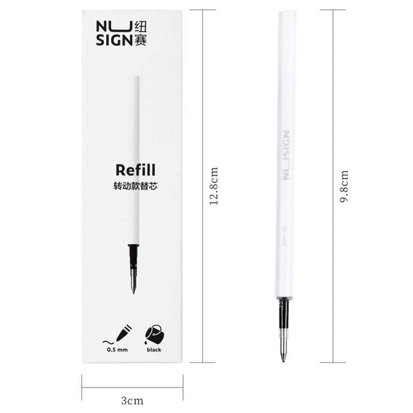 NU SIGN Gel Pen refill 0.5mm Black ink