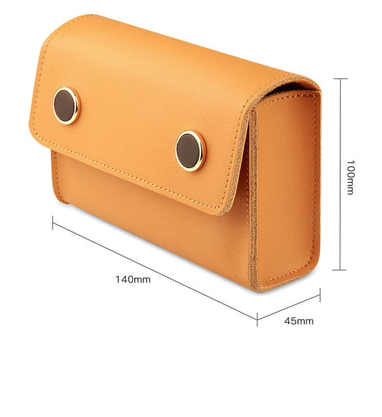 Macbook Charger Leather Storage Bag